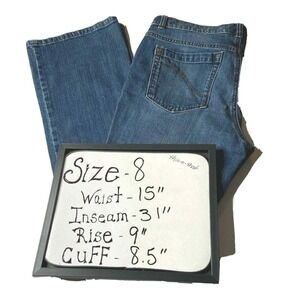 Axcess Stretch Favorite Fit Liz Claiborne Womens Jeans Size 8 Straight Leg Blue